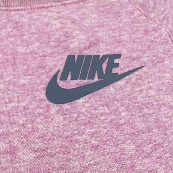Nike XS Pink Short Sleeve Crop Baby Tee Sweatshirt Sweater - Picture 6 of 10
